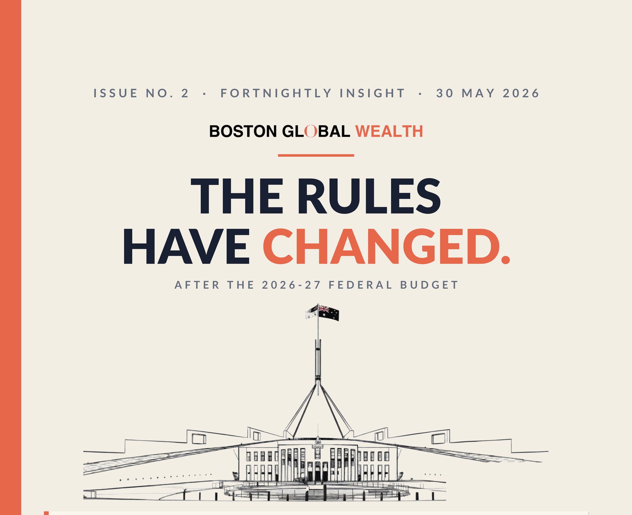 The Rules Have Changed, after the 2026-27 Federal Budget. Boston Global Wealth